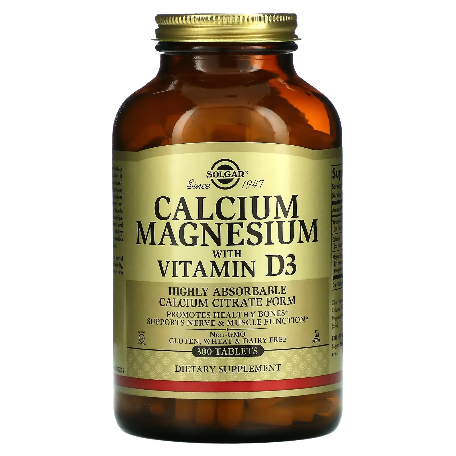 Calcium Magnesium with Vitamin D3, 300 Tablets