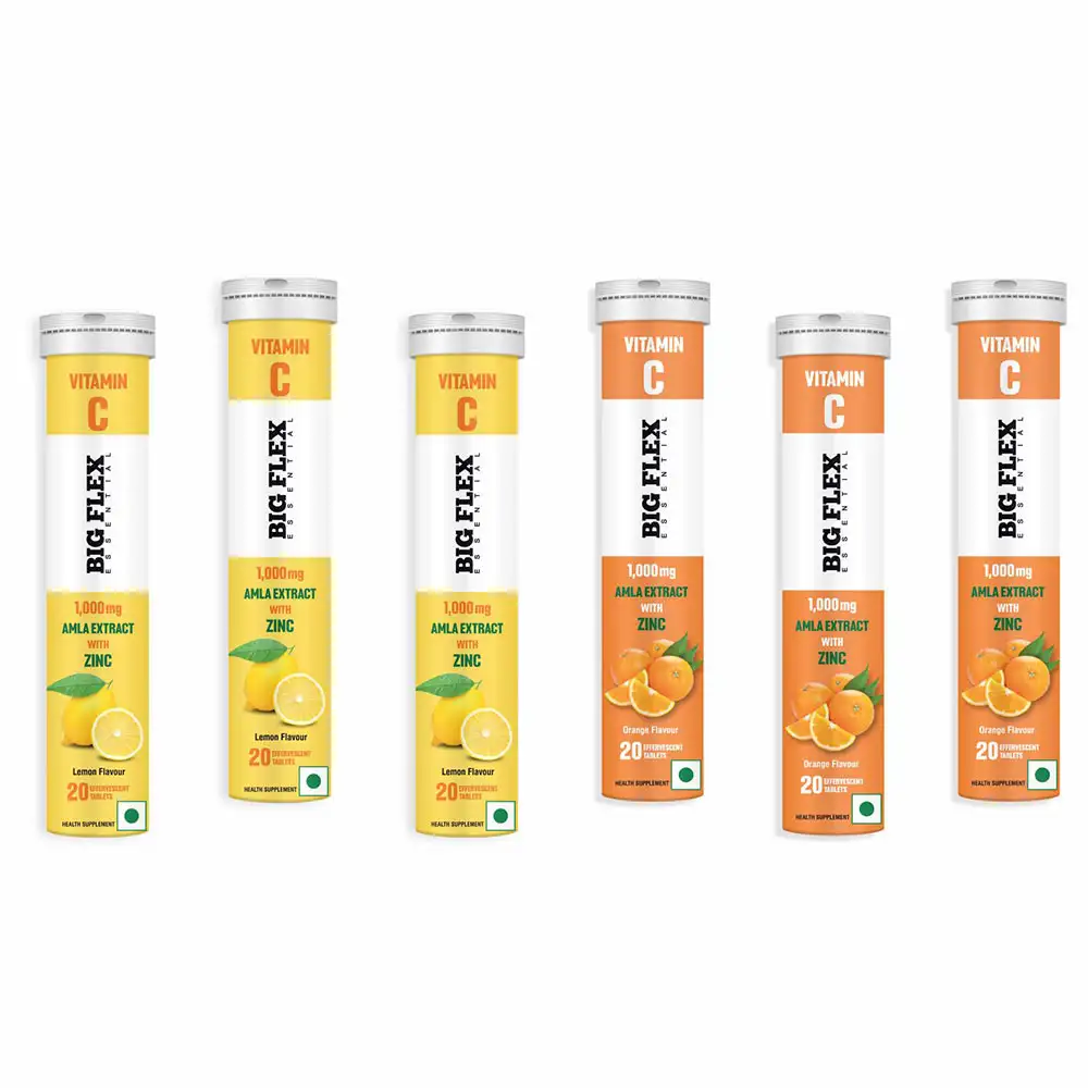 Big Flex Vitamin-C,  20 tablet(s)  Orange & Lemon (Pack of 6)