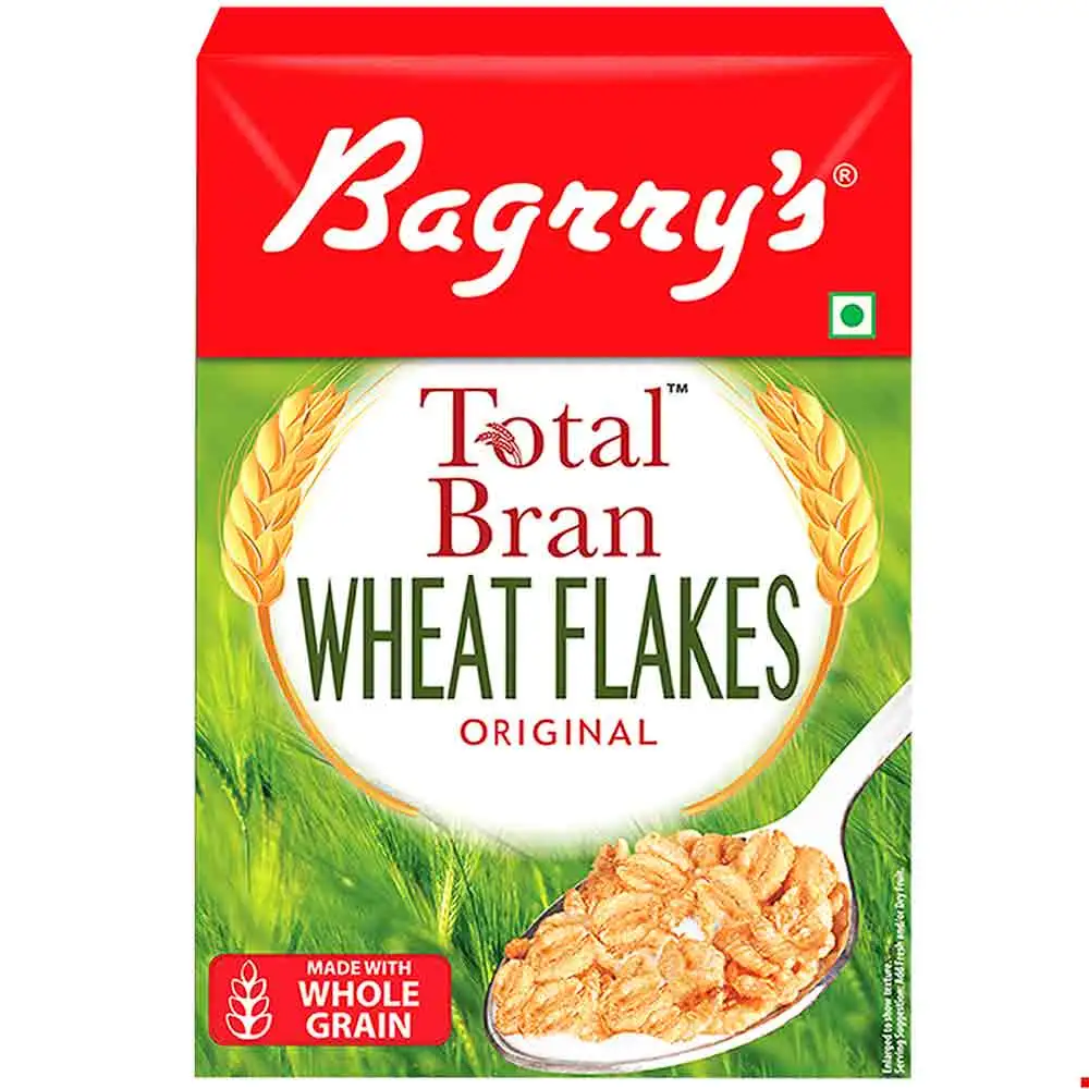 Bagrrys Total Bran Wheat Flakes,  500 g  Original