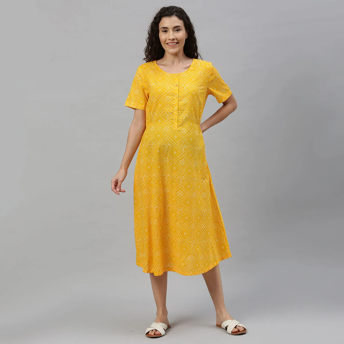 Nejo Maternity Kurta - Yellow