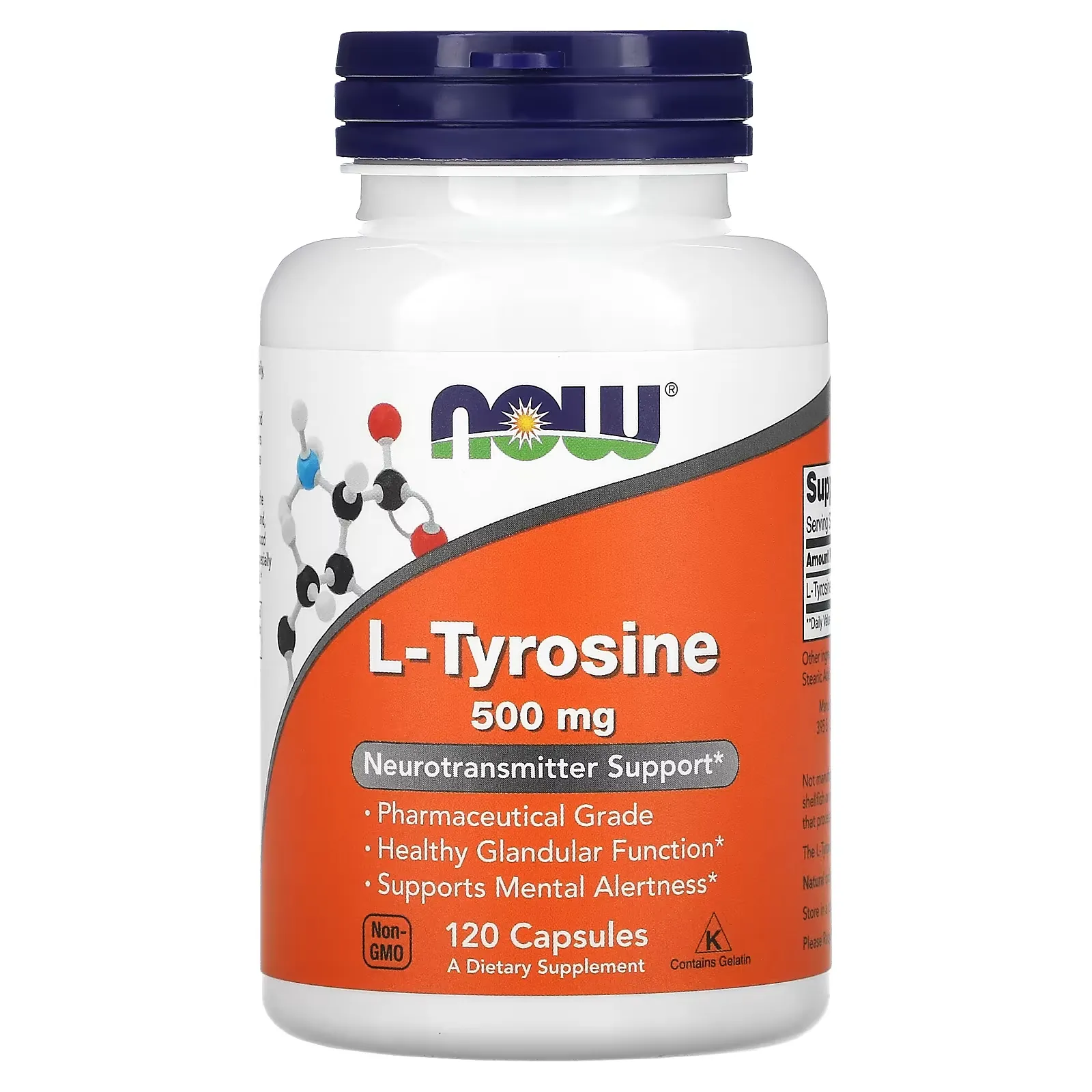 L-Tyrosine, 500 mg, 120 Capsules