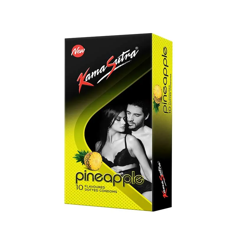 Kamasutra Pineapple Dotted Condoms - 10pcs