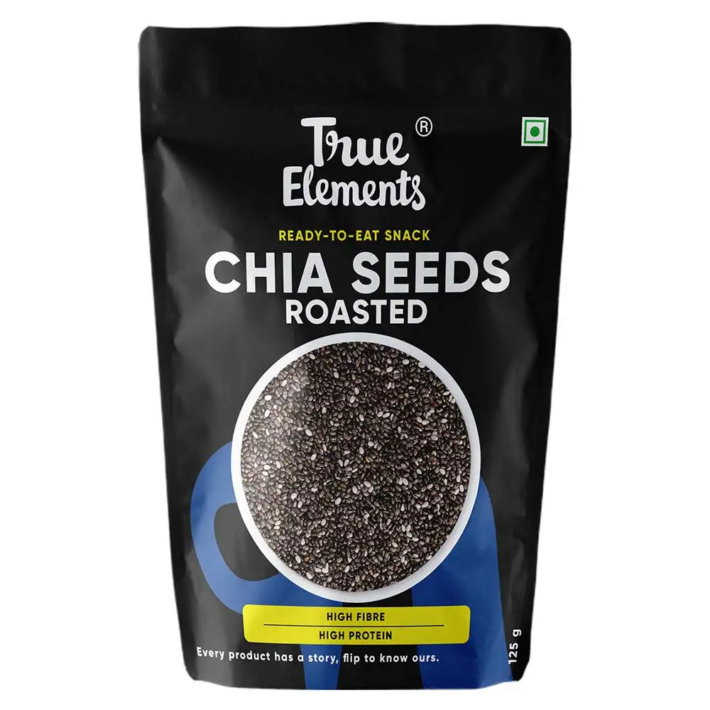 True Elements Roasted Chia Seeds,  0.125 kg  Unflavored