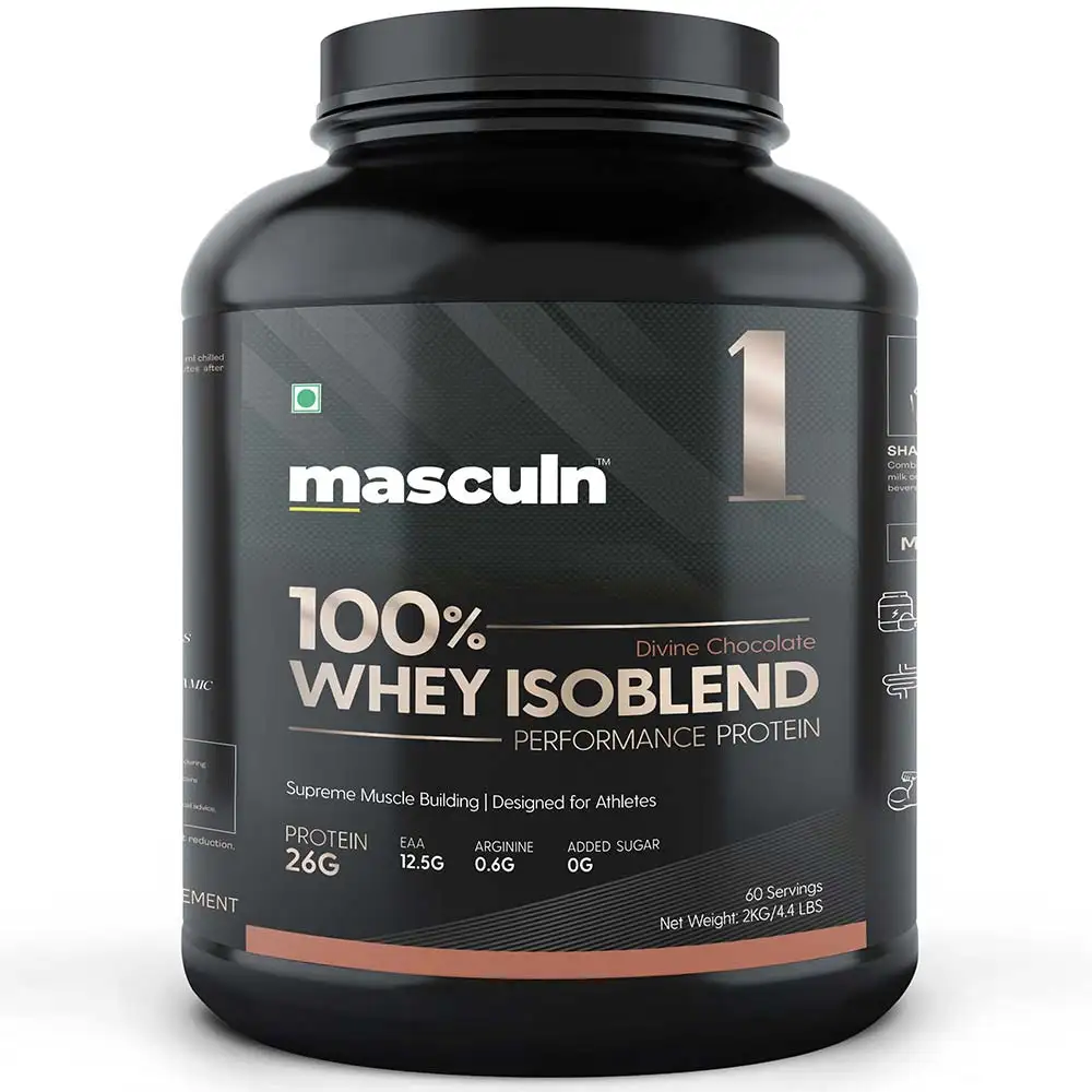 Masculn 100% Whey Isoblend,  4.4 lb  Divine Chocolate