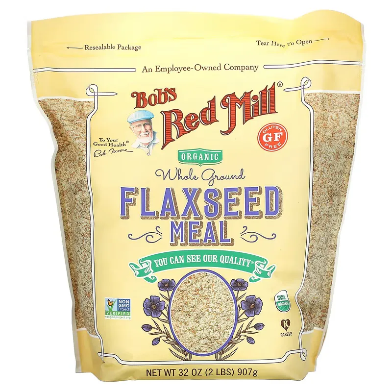 Organic Flaxseed Meal, Whole Ground, 32 oz (907 g)