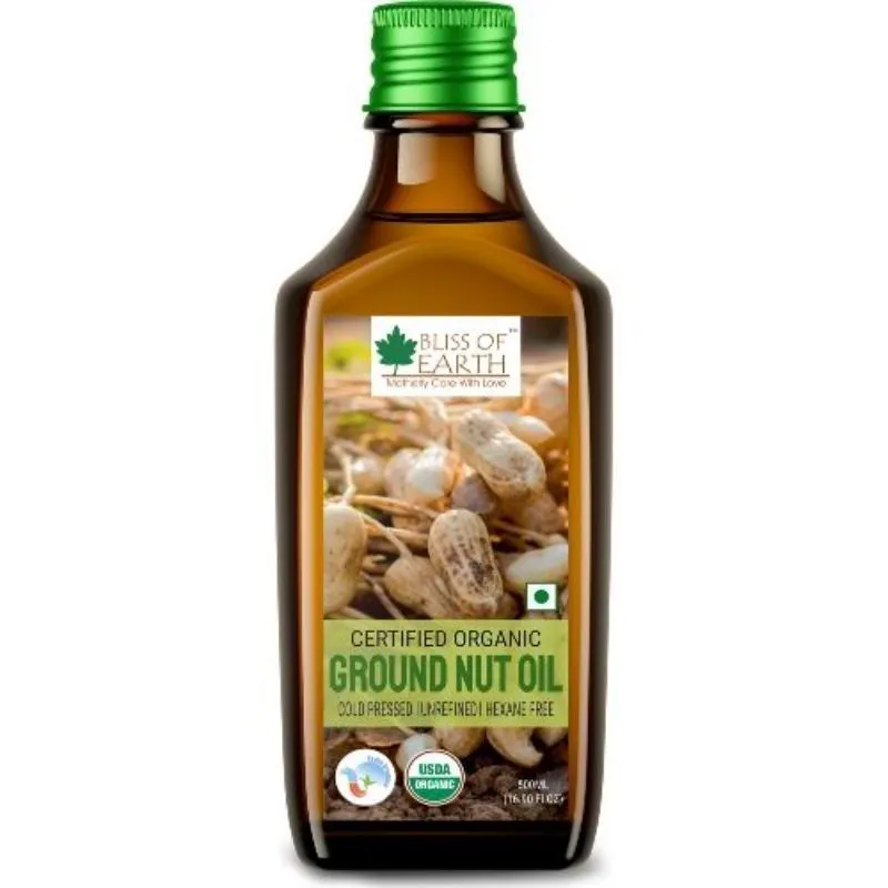 Bliss Of Earth Certified Organic Groundnut Oil