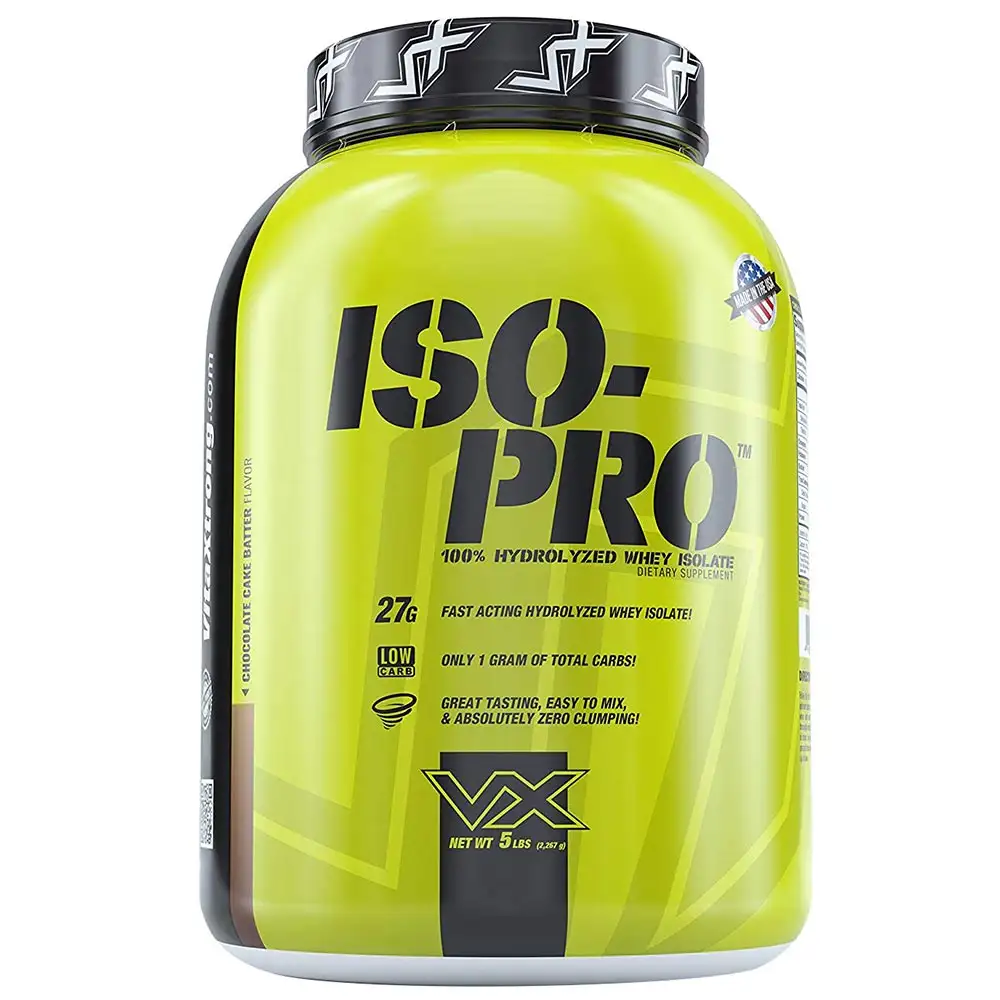 VX Nutrition Iso Pro 100% Hydrolyzed Whey Isolate,  5 lb  Chocolate Cake Batter