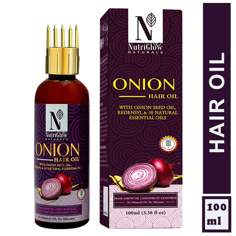 NutriGlow NATURAL'S Onion Hair Oil With Onion Seed Oil & Redensyl