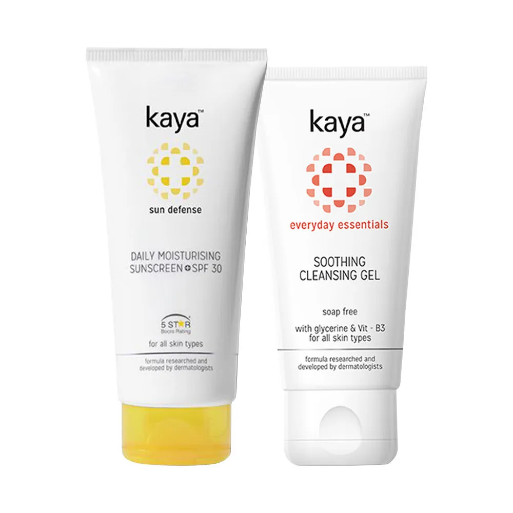 Kaya Combination Skin Cleanser & Sunscreen Combo