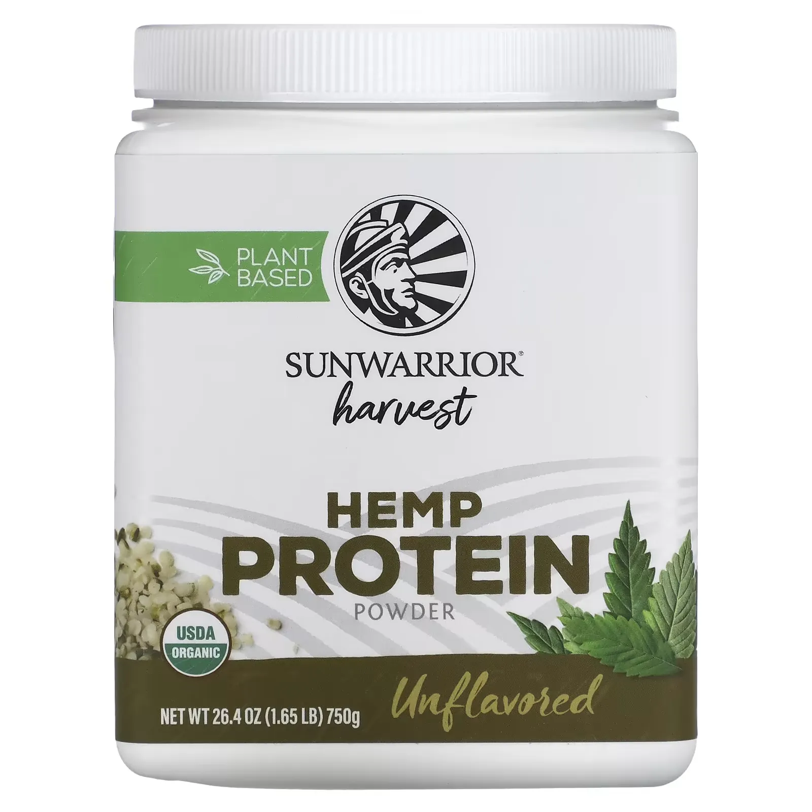 Hemp Protein Powder, Unflavored, 1.65 lb (750 g)