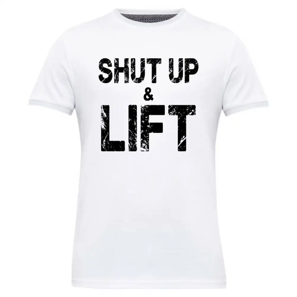 Gym Brute Shut Up T-Shirt,  White  Large