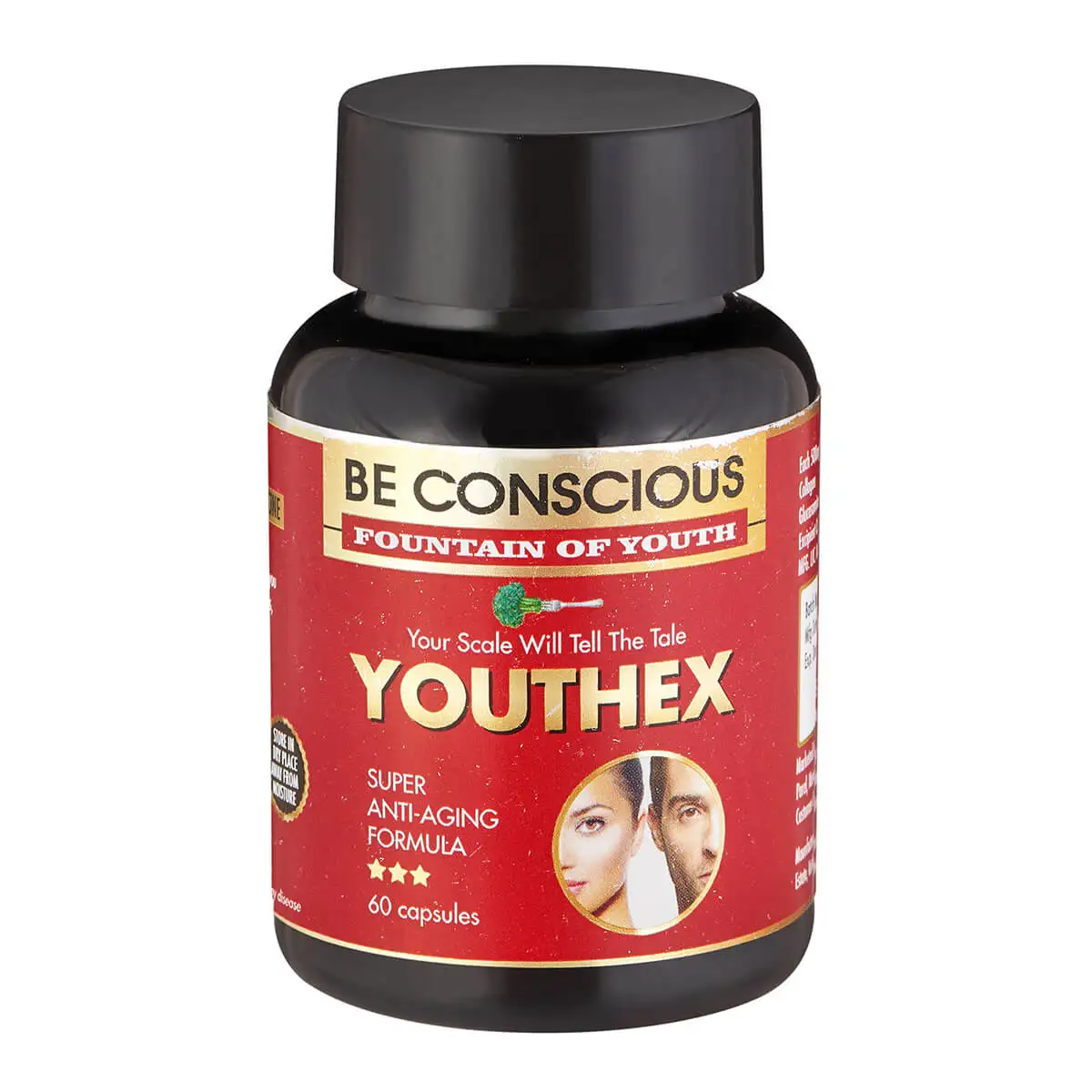 Be Conscious Youthex (500mg),  60 capsules  Unflavoured