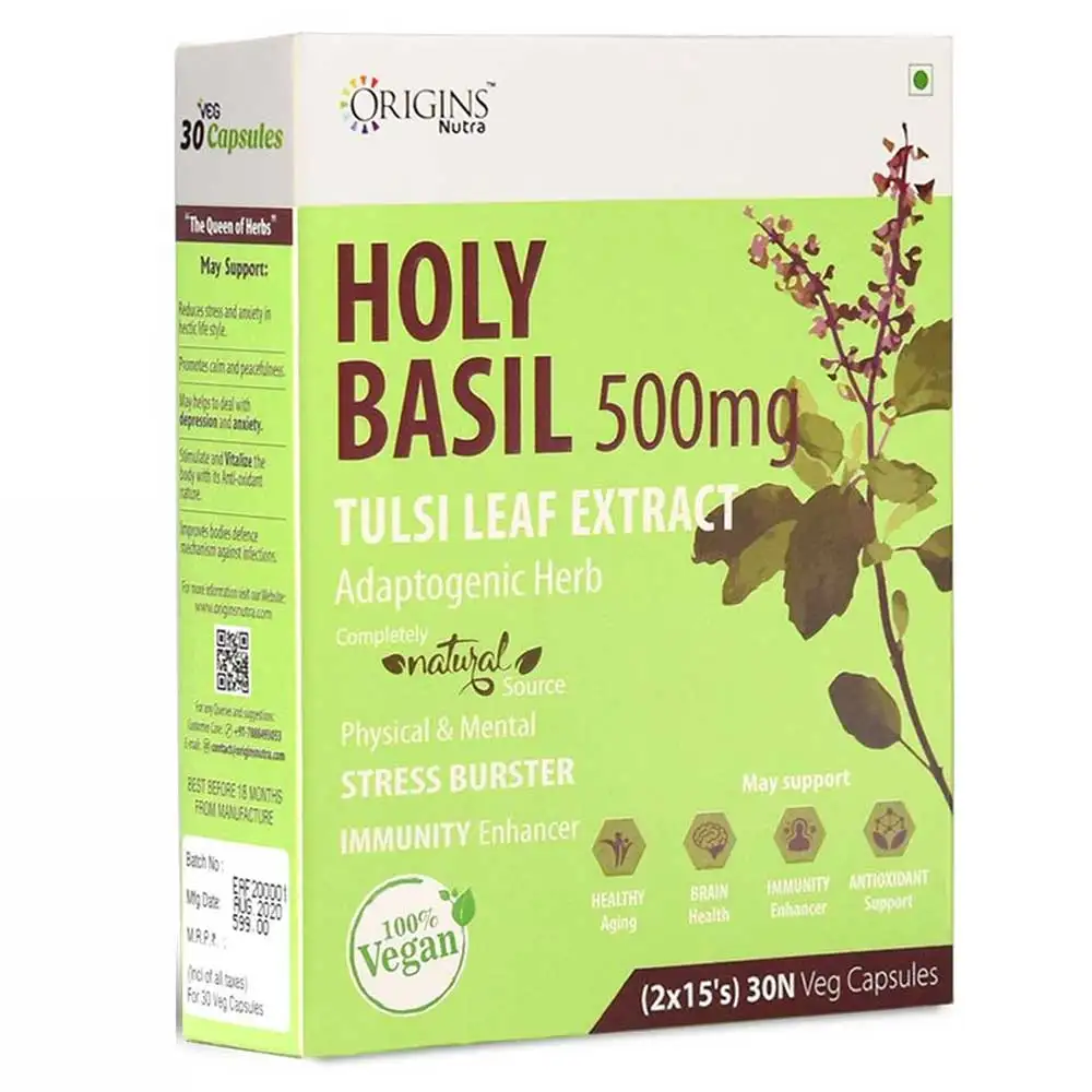 Origins Nutra Holy Basil 500mg,  30 veggie capsule(s)