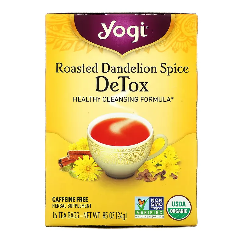 Detox, Roasted Dandelion Spice, Caffeine Free, 16 Tea Bags, 0.85 oz (24 g)