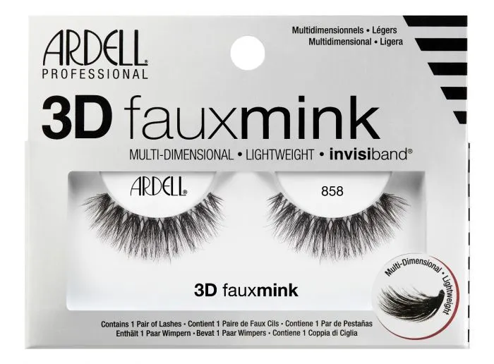 Ardell 3D Faux Mink Eyelash 858 Black - 70481