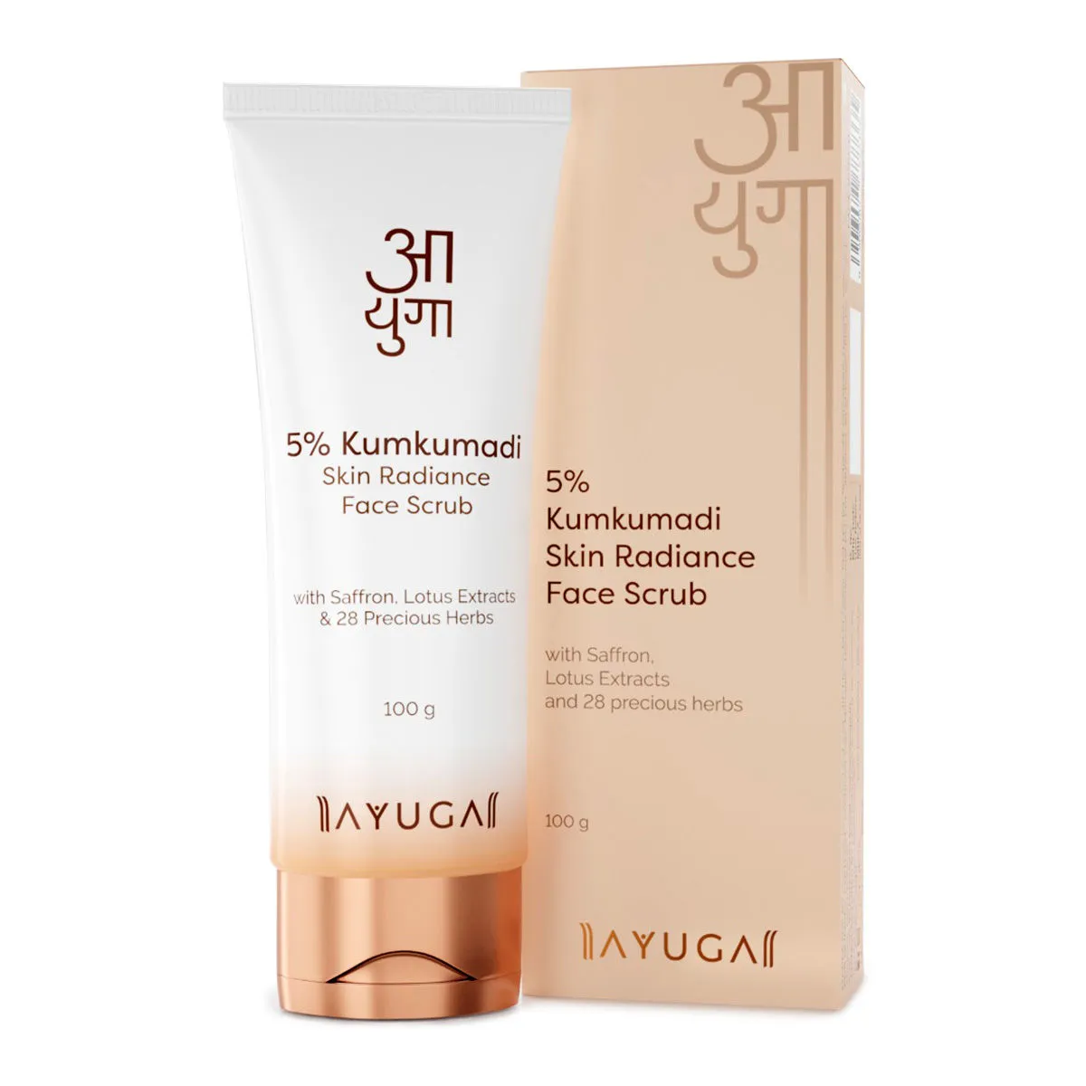 Ayuga 5% Kumkumadi Skin Radiance Face Scrub with Saffron, Walnut & Lotus Extracts