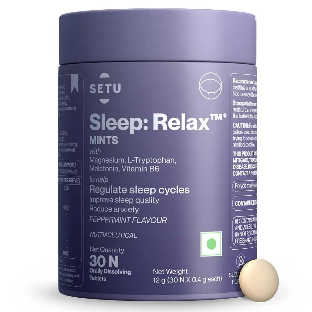 Setu Sleep: Relax Mints,  30 tablet(s)  Peppermint