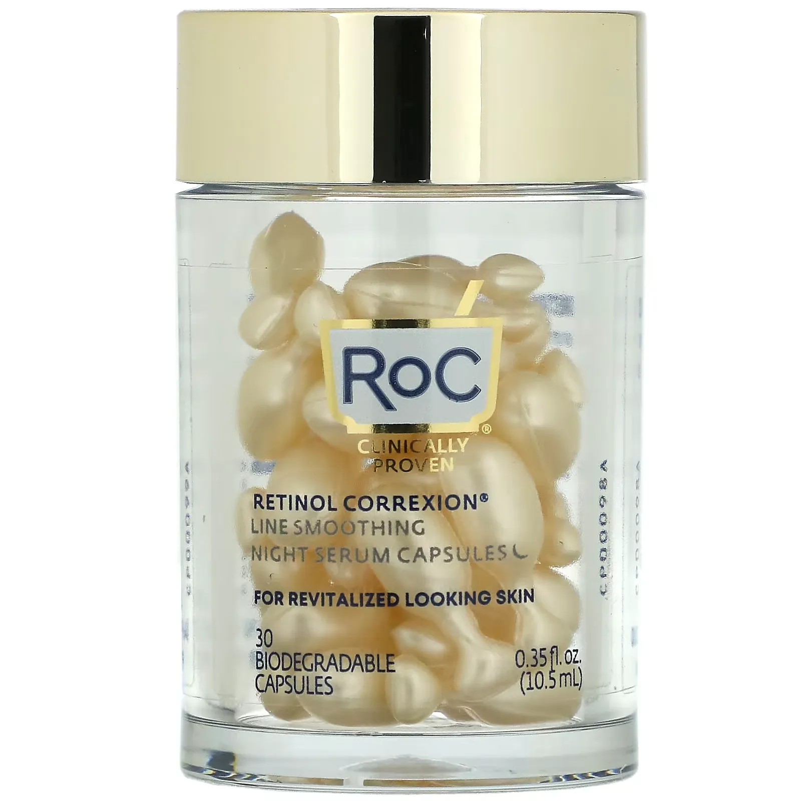 Retinol Correxion Line Smoothing Night Serum Capsules, 30 Biodegradable Capsules