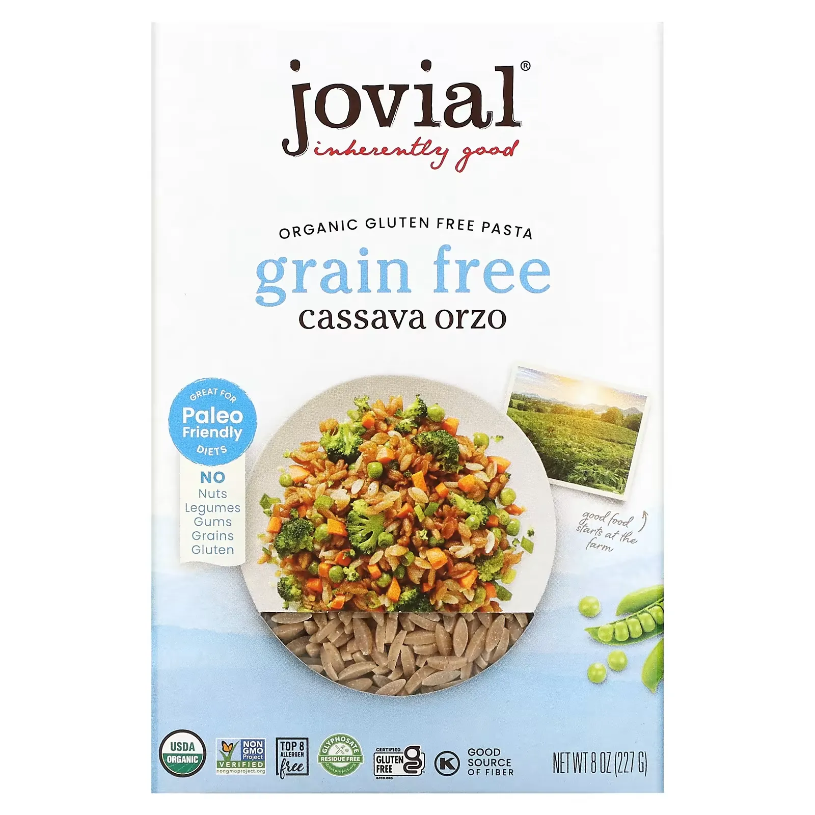 Organic Grain Free Cassava Orzo, 8 oz (227 g)