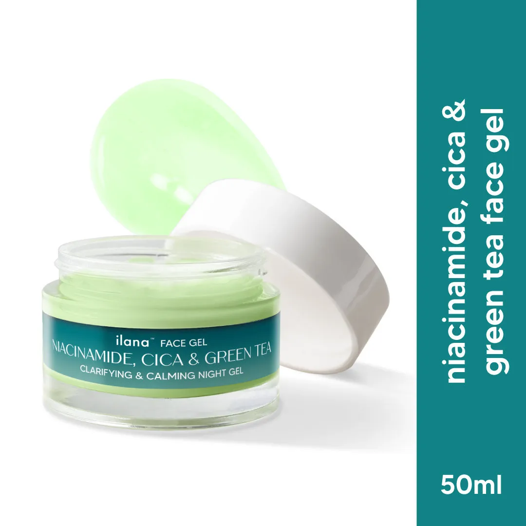 Ilana Clarifying And Calming Night Gel With 3% Niacinamide, Green Tea And Cica