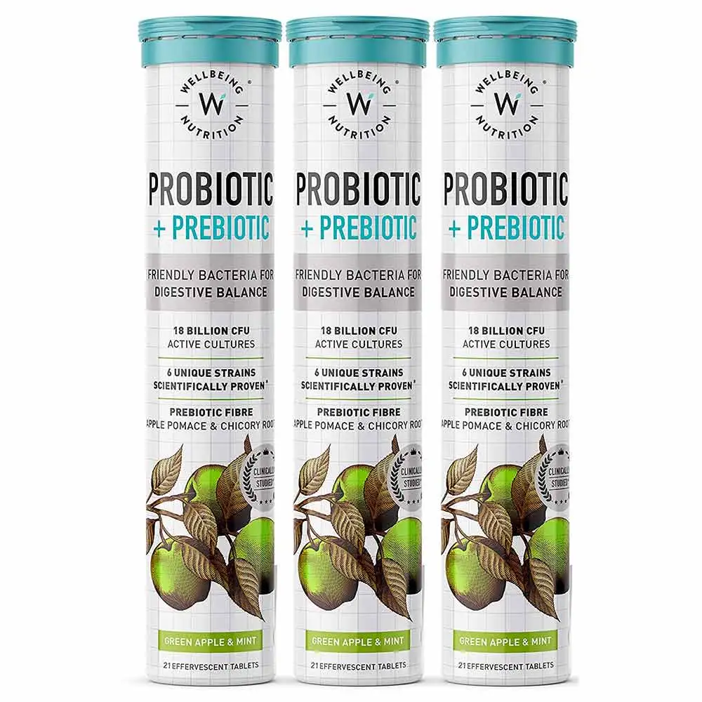 Wellbeing Nutrition Probiotic + Prebiotic Pack of 4,  21 tablet(s)  Unflavoured