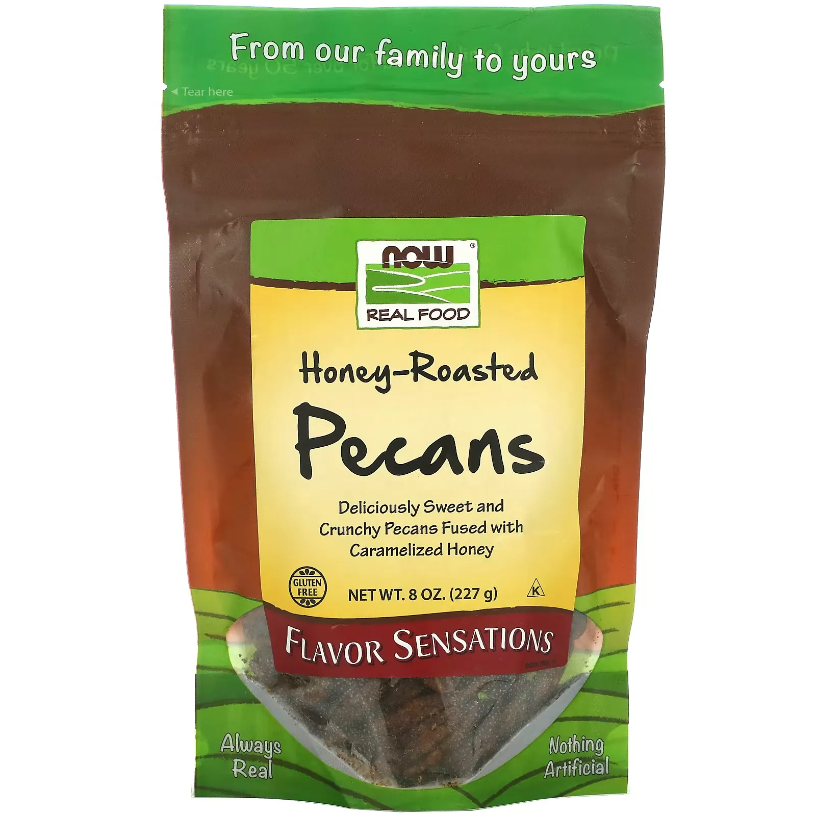 Real Food, Honey Roasted Pecans, 8 oz (227 g)