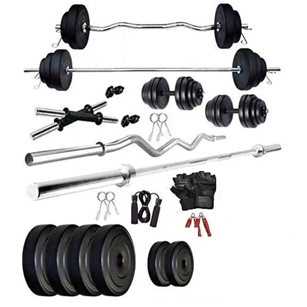 HUSTLE FITNESS PVC 30 Kg Home Gym Set