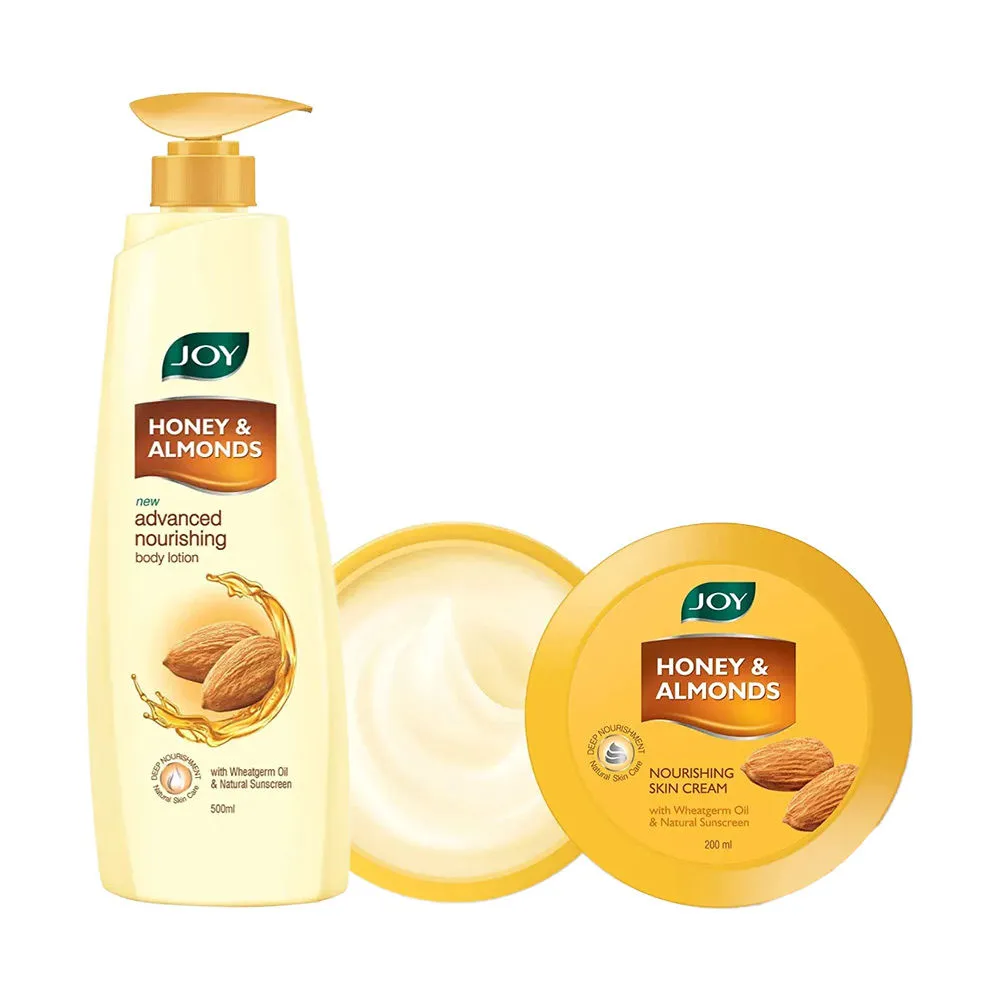 Joy Honey & Almonds Combo Of Advanced Nourishing Body Lotion & Nourishing Skin Cream(700 Ml)