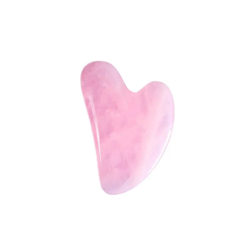 Le Marbelle Rose Quartz Gua Sha Stone Face Massager For Face, Neck Glow & Skin Brightening