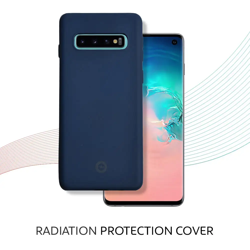 Envirocover Silicon Back Cover for Samsung Galaxy S10,  with Radiation Protection Technology (Blue)