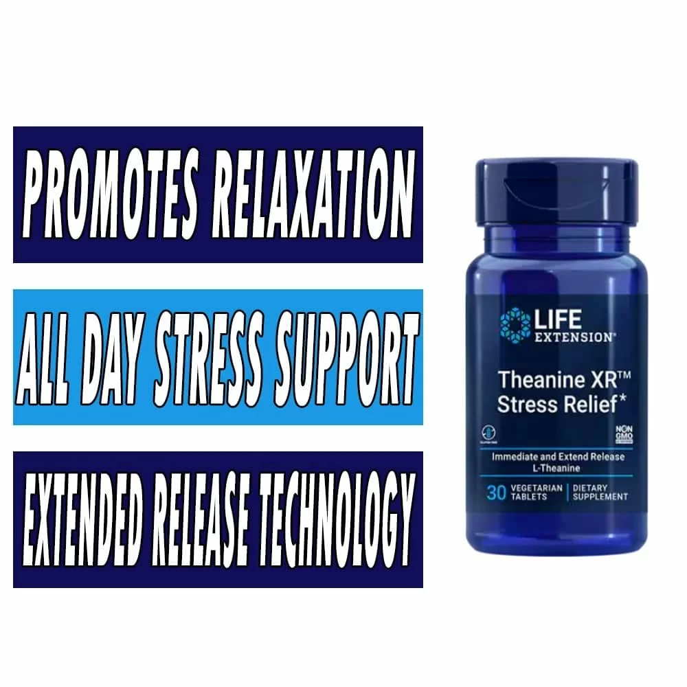 Life Extension Theanine XR Stress Relief - 30 Veg Tabs