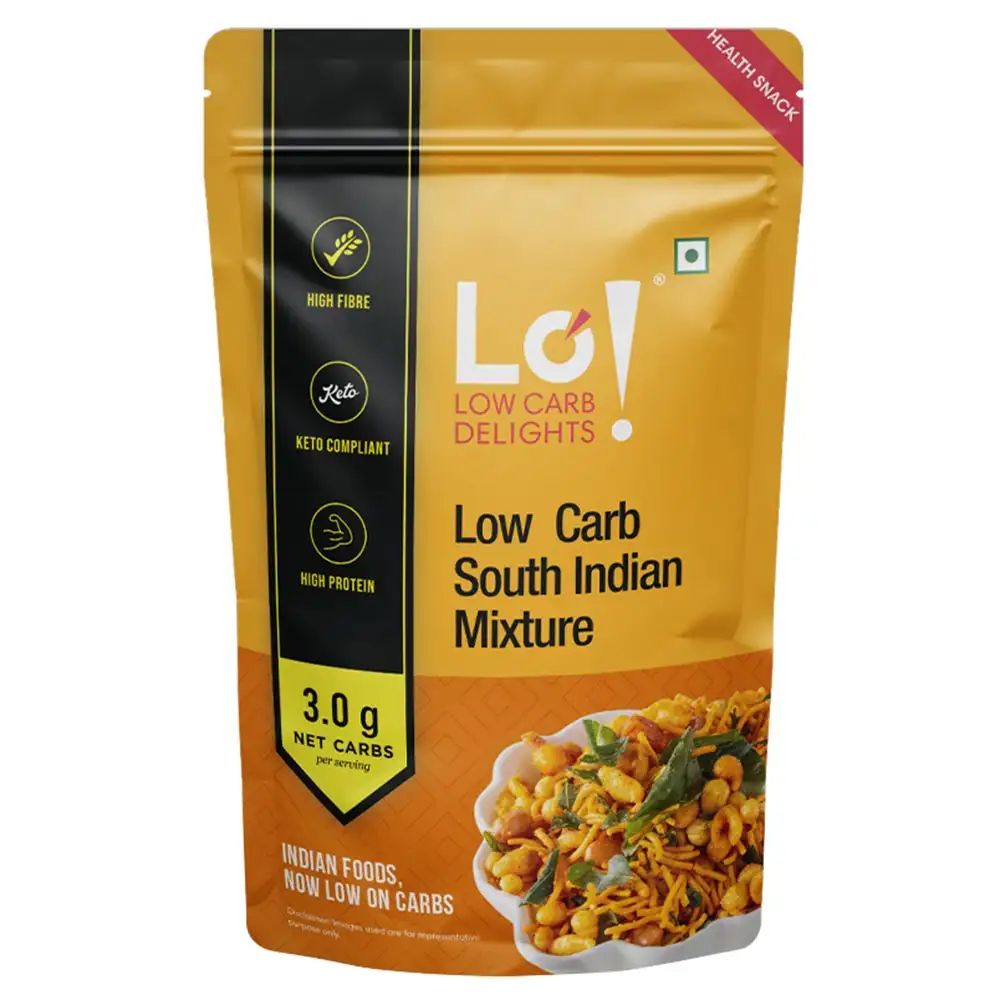 Lo! Foods Low Carb South Indian Mixture,  3g Net Carb Per Serving  200 g