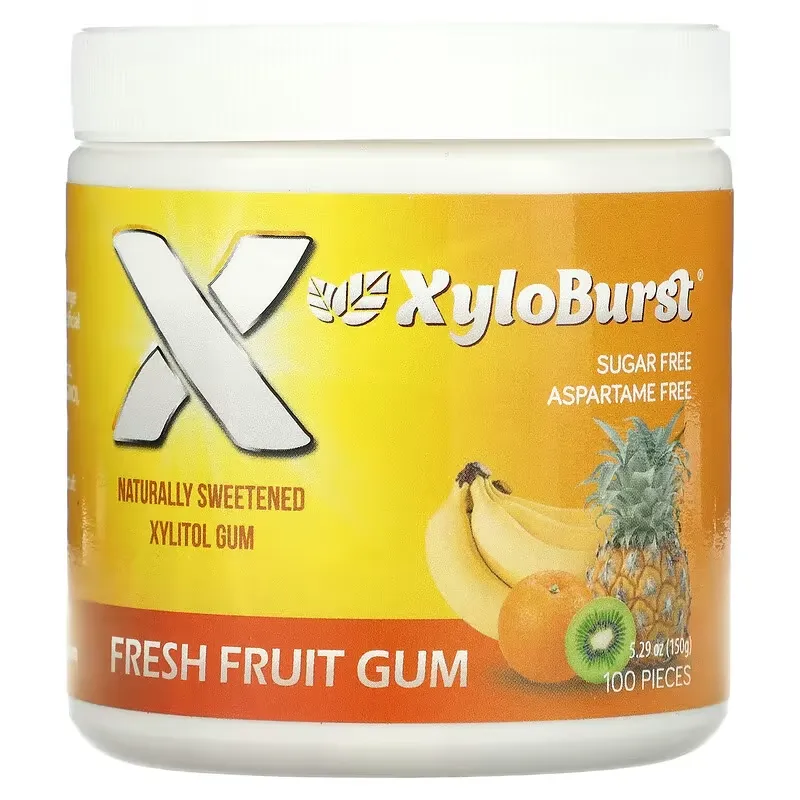 Xylitol Gum, Fresh Fruit, 5.29 oz (150 g), 100 Pieces