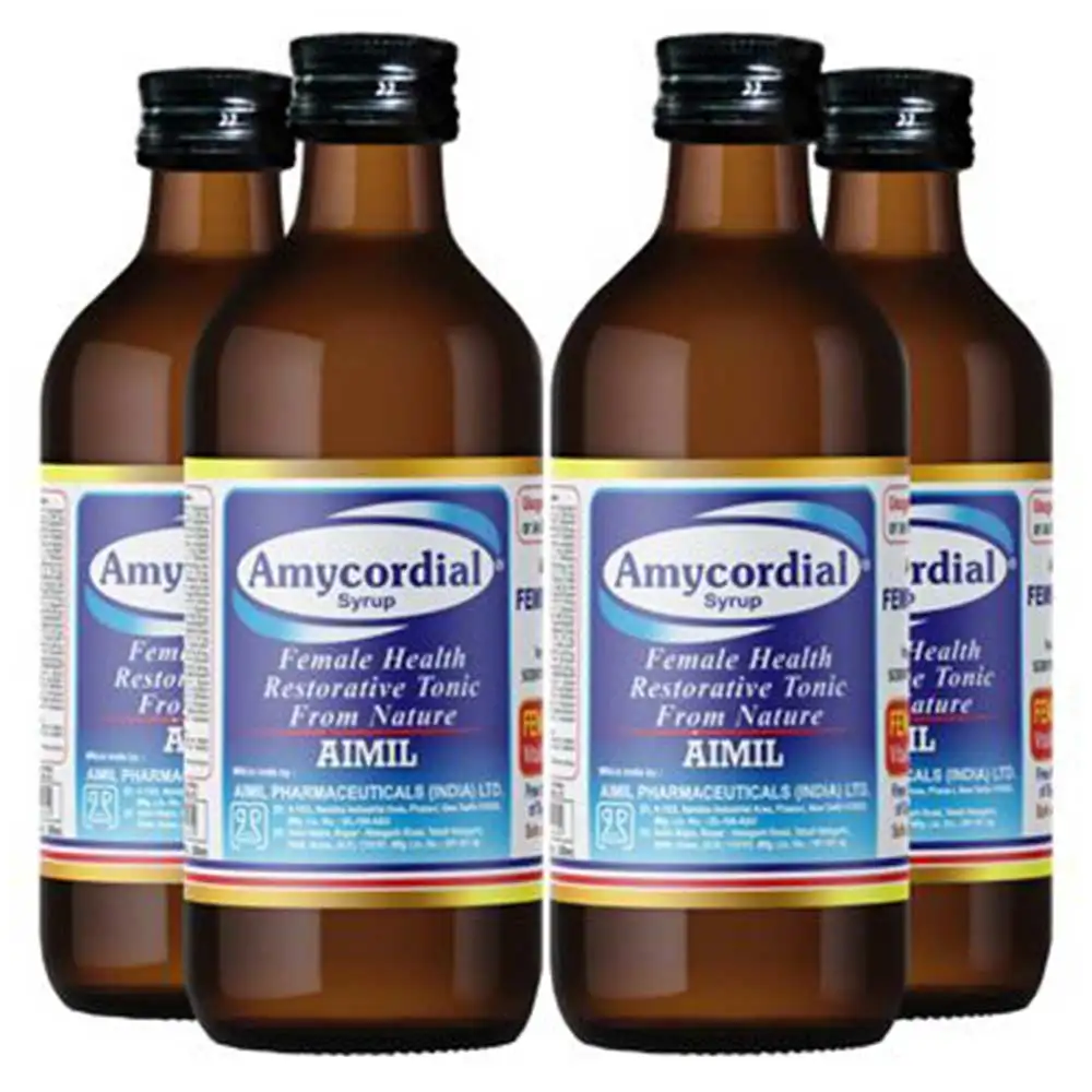 Aimil Amycordinal Syrup (Pack of 4),  200 ml