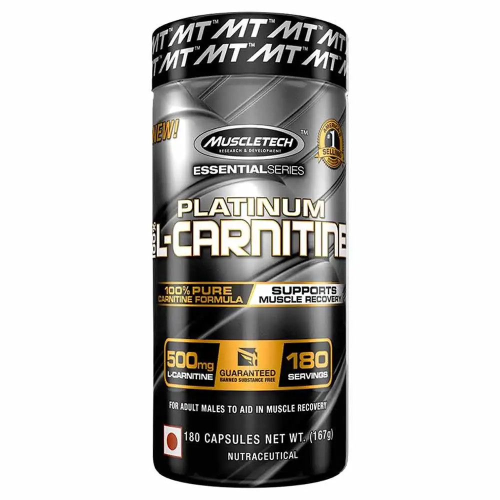 MuscleTech Platinum 100% L-Carnitine,  180 capsules  Unflavoured