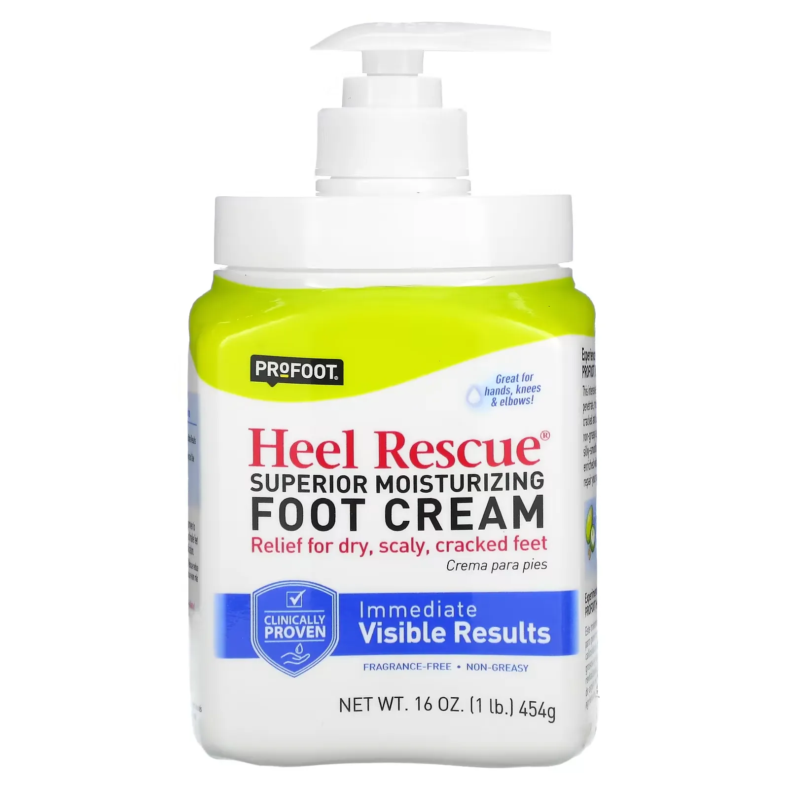 Heel Rescue, Superior Moisturizing Foot Cream, Fragrance Free, 16 oz (454 g)