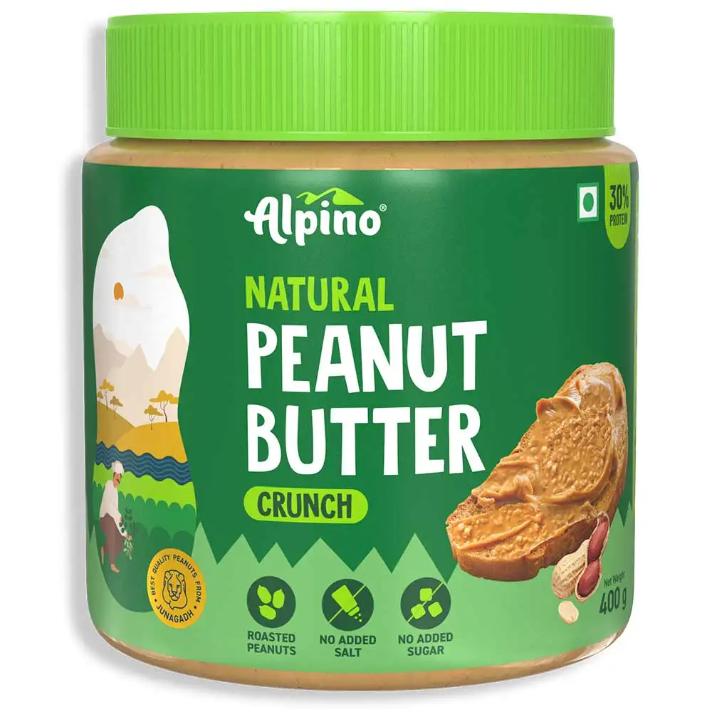 Alpino Peanut Butter (Unsweetened),  0.4 kg  Natural Crunch