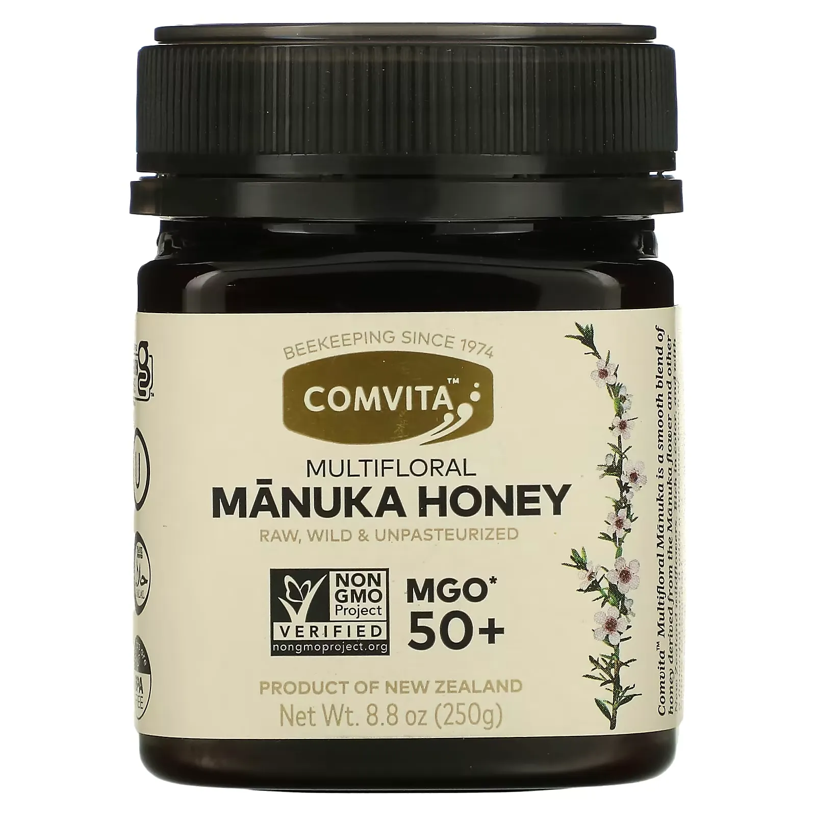 Raw, Multifloral Manuka Honey, MGO 50+, 8.8 oz (250 g)