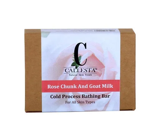 Callesta Rose Chunk And Goat Milk Cold Pressed Bathing Bar