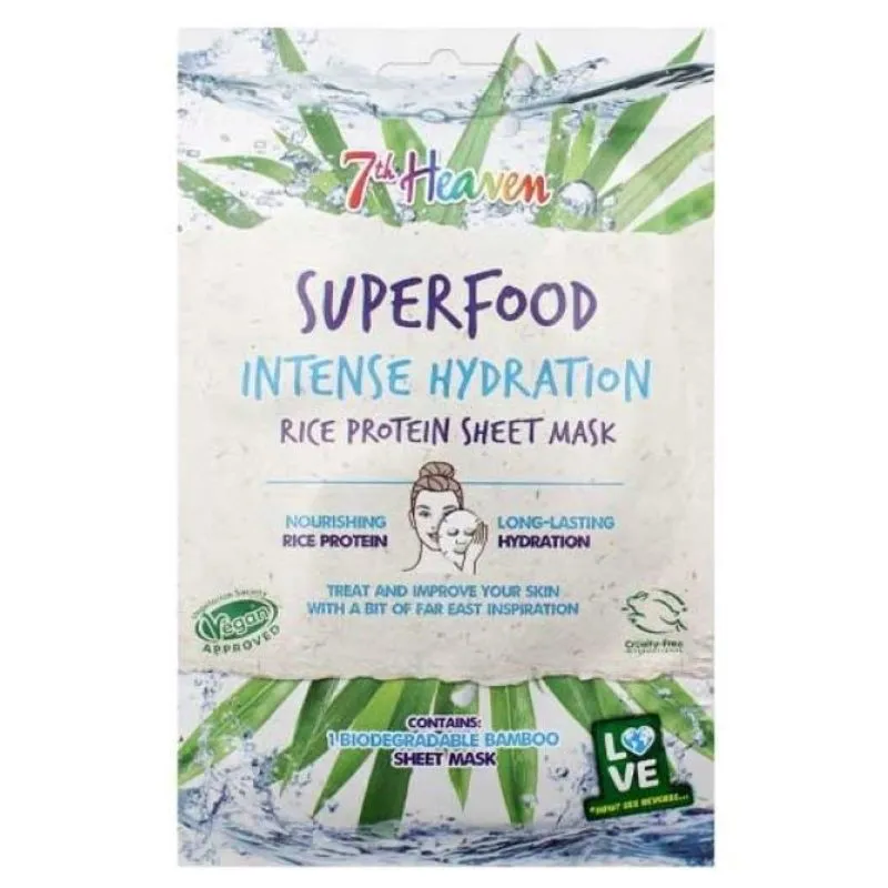 7th Heaven Superfood 24 Hour Hydration Nourishing Rice Protein Sheet Mask