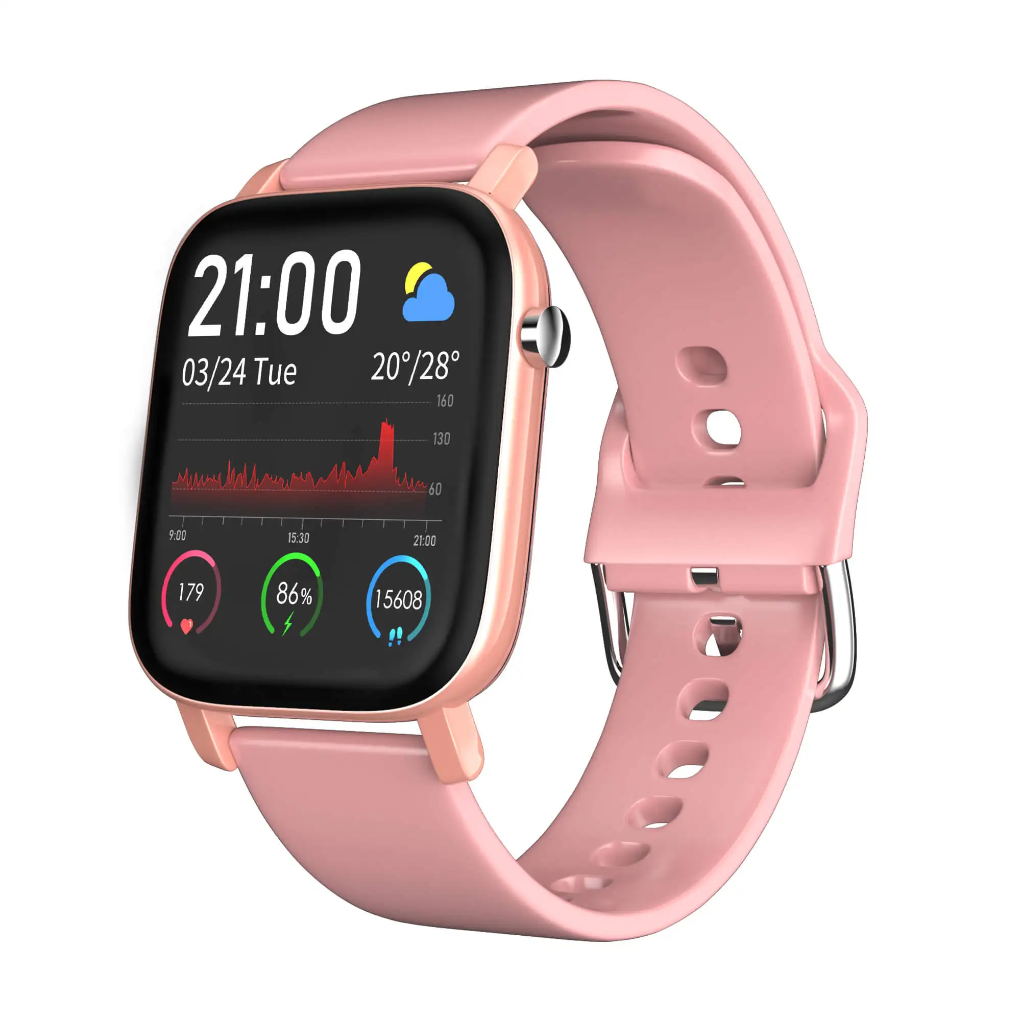 AQFiT W11 Smartwatch,  Rose Gold