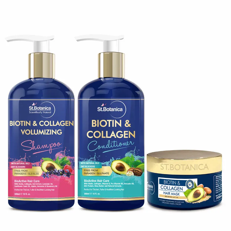 St.Botanica Biotin And Collagen Shampoo + Conditioner + Biotin Hair Mask