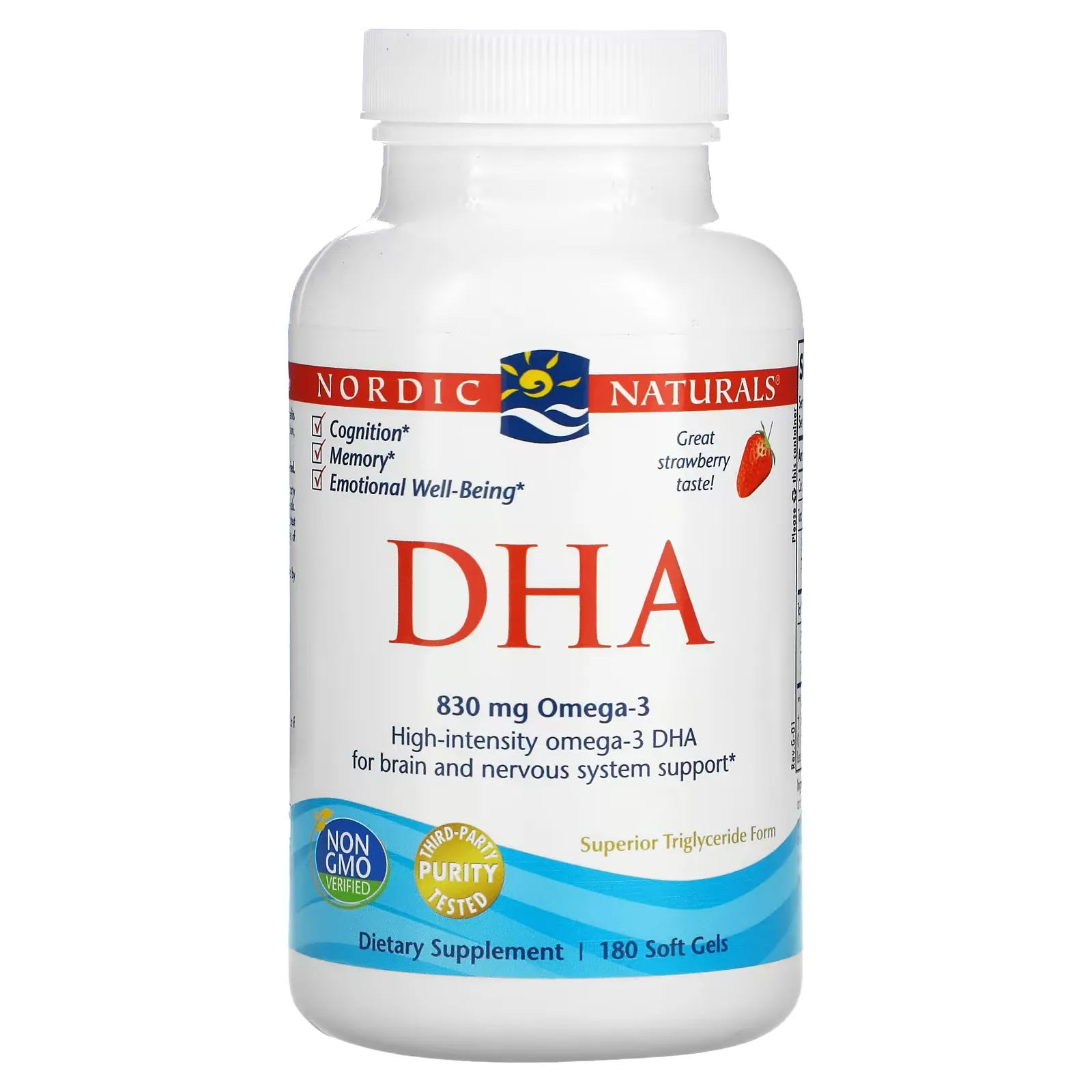 DHA, Strawberry, 180 Soft Gels