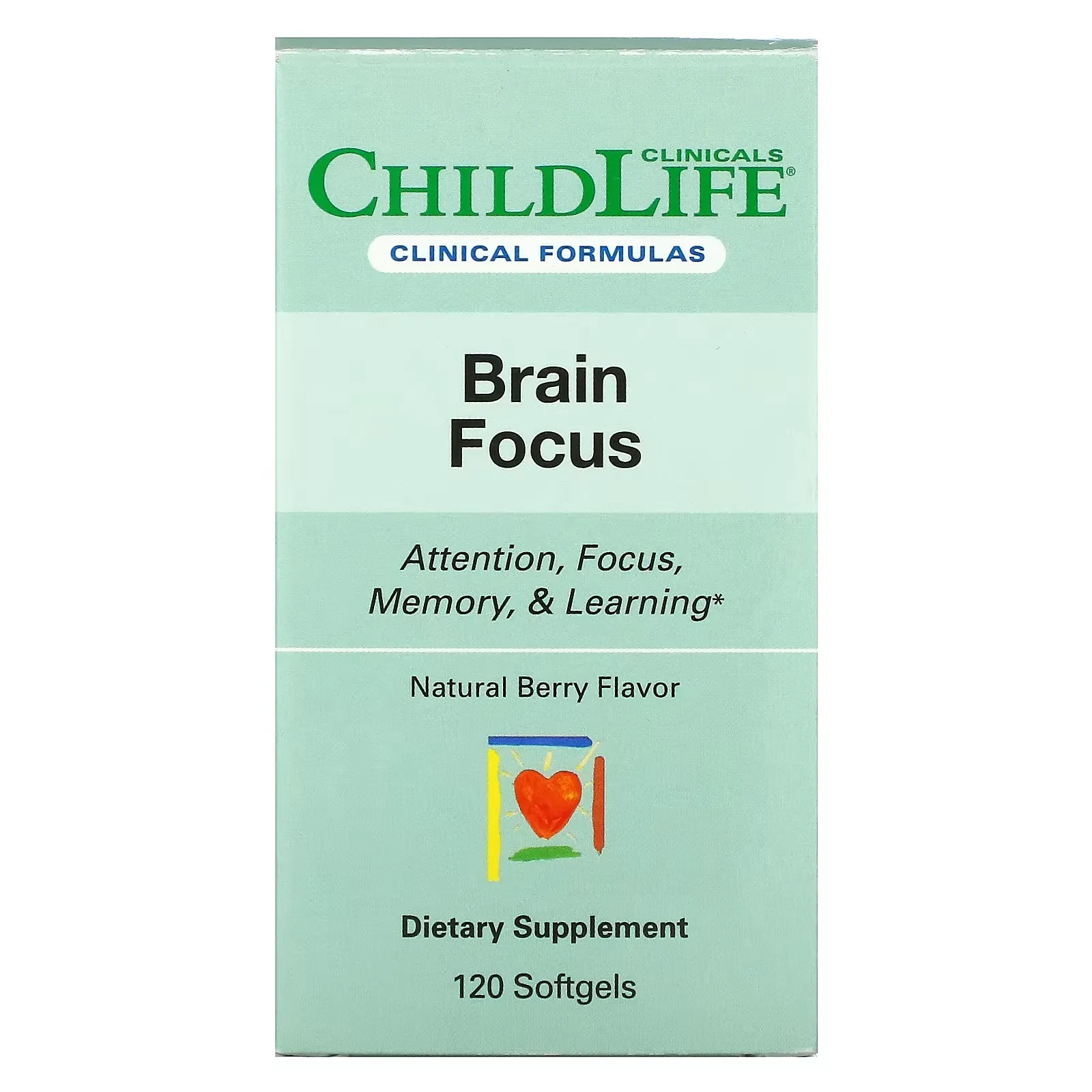 Brain Focus, Natural Berry, 120 Softgels