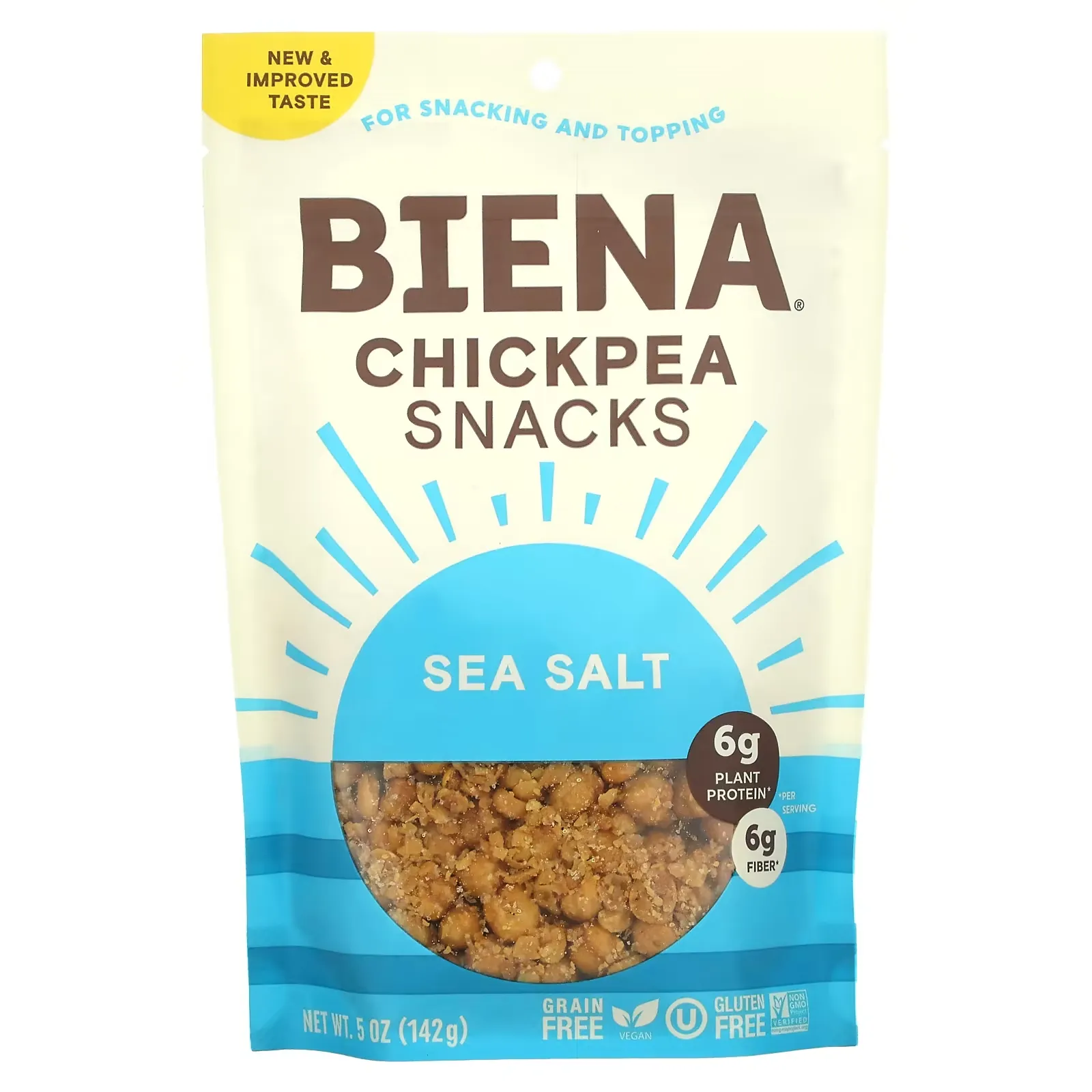 Chickpea Snacks, Sea Salt, 5 oz (142 g)