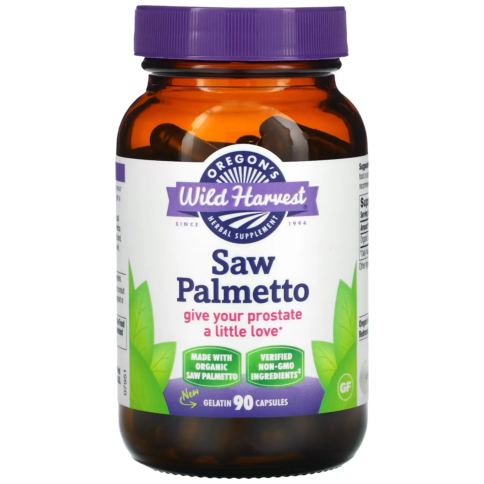 Saw Palmetto, 90 Gelatin Capsules