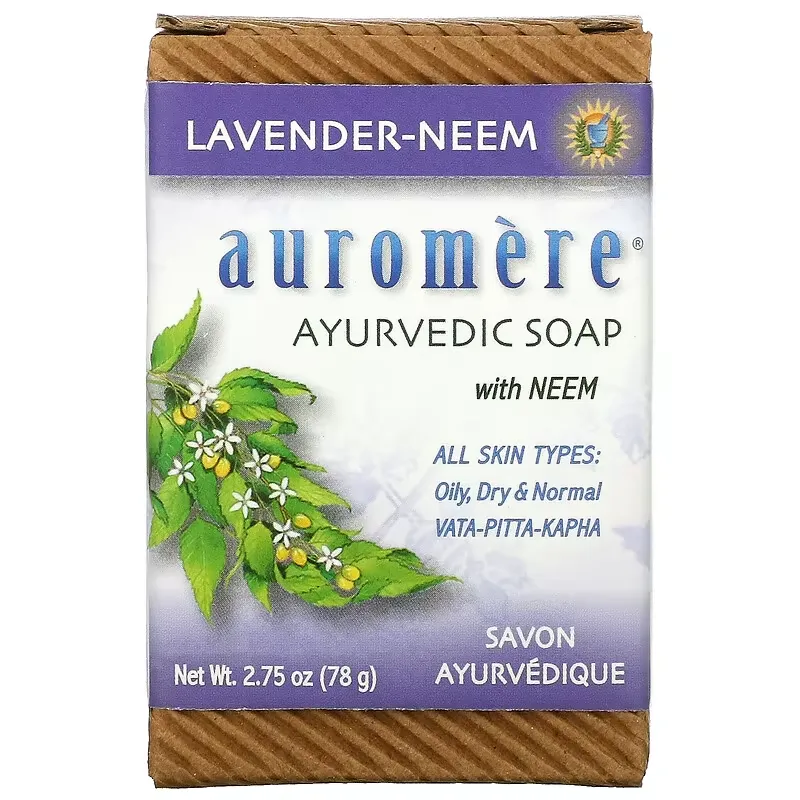 Ayurvedic Bar Soap with Neem, Lavender-Neem, 2.75 oz (78 g)