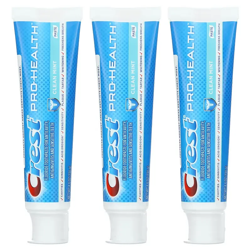 Pro-Health, Fluoride Toothpaste, Clean Mint, 3 Pack, 4.6 oz (130 g) Each