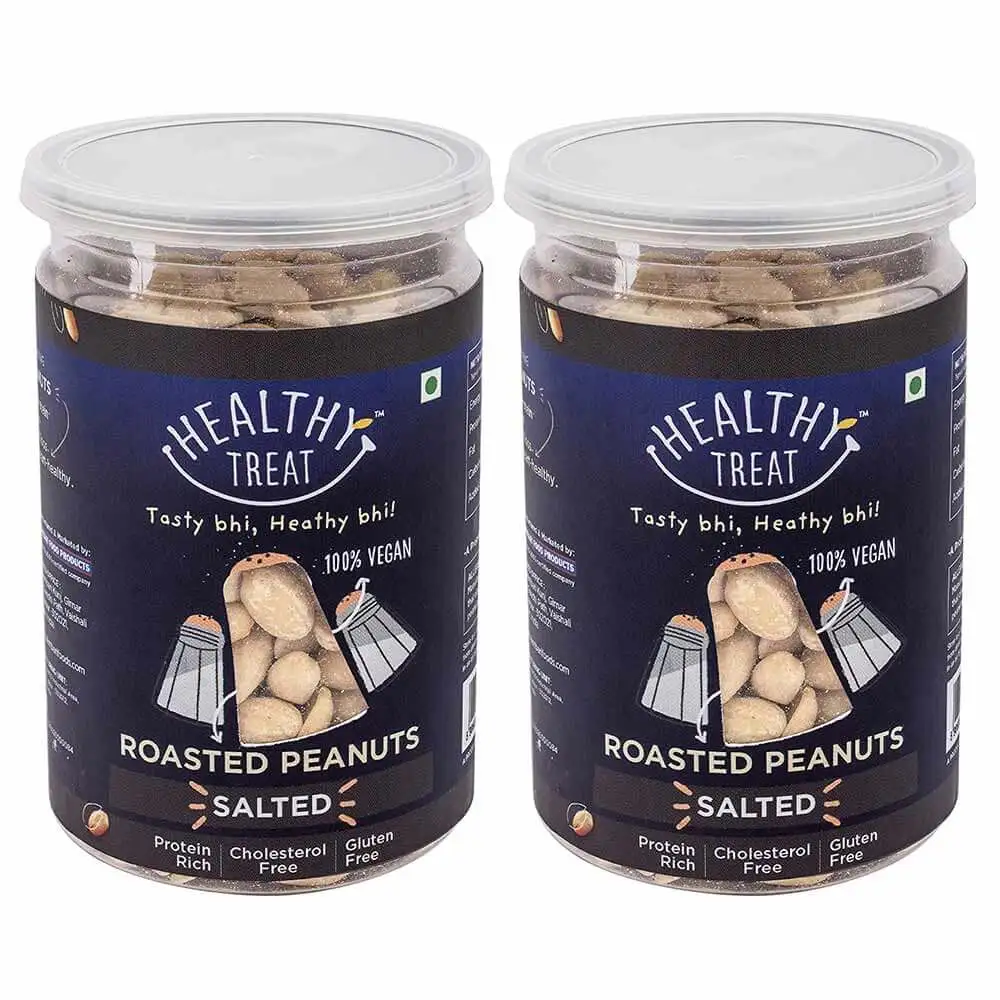 Healthy Treat Roasted Peanut (Pack of 2),  Each 200g Salted  0.400 kg