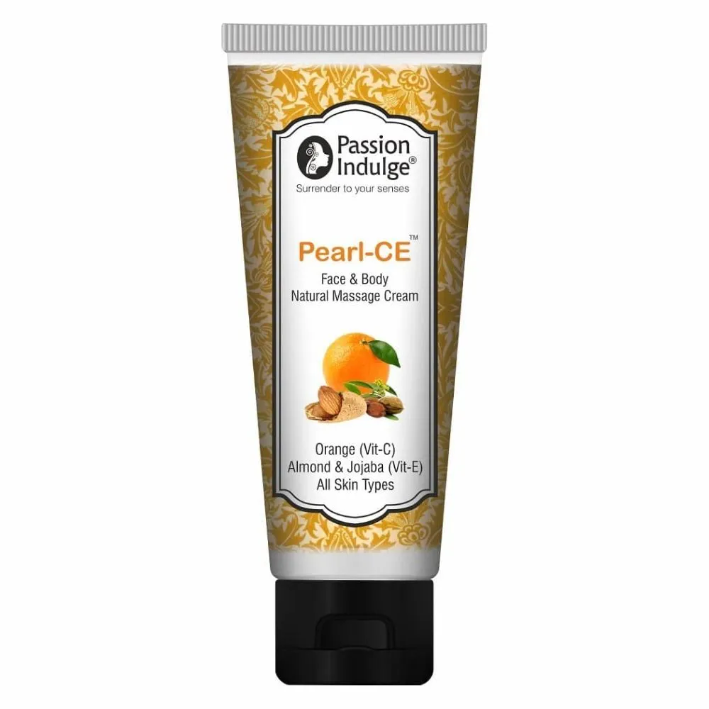 Passion Indulge Pearl-CE Face and Body Natural Massage Cream with Vitamin C and E